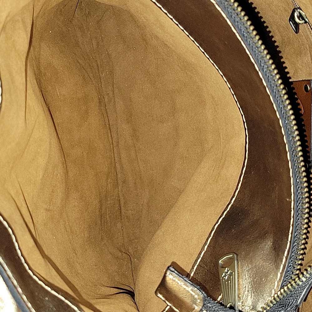 Patricia Nash Gold and Brown Floral Satchel - Picture 11 of 16